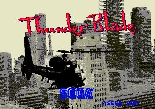 Thunder Blade (upright, FD1094 317-0056) Title Screen